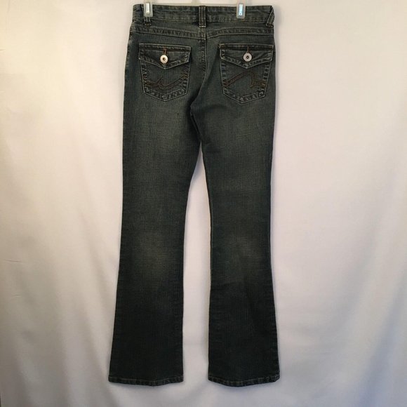 True People Denim Jeans Pants Size 3 Juniors Embroidered Low Rise Womens - Picture 5 of 12